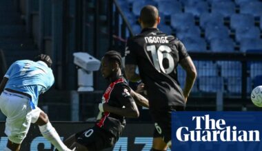 European football: Lazio join Inter at top of Serie A as Roma held at Como | European club football