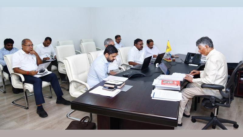 Andhra CM Chandrababu Naidu takes stock
