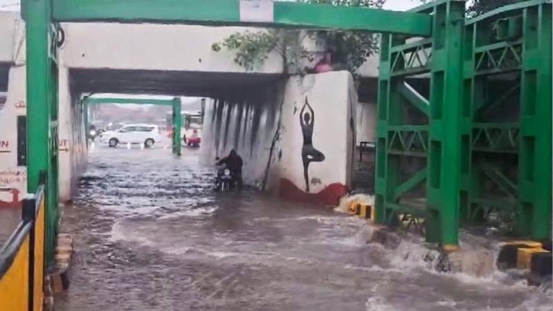 A waterlogged subway in Vizag