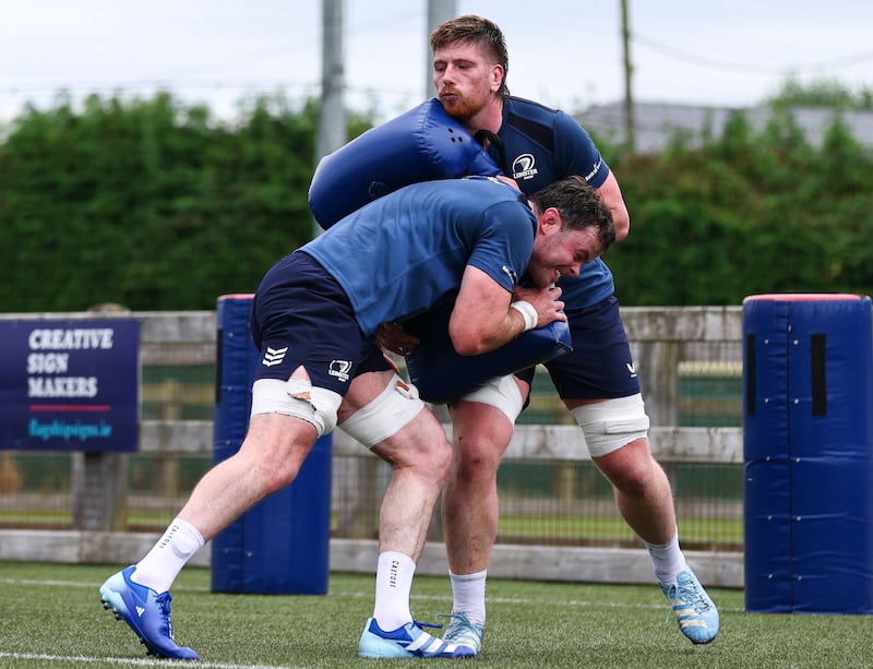 Joe McCarthy and James Ryan at training. Photograph: Grace Halton/Inpho