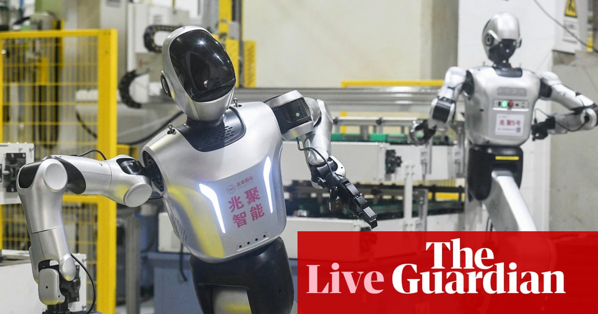 Roaring exports lift China’s economic growth; violent French protests put pressure on euro, stocks and bonds – business live | Business