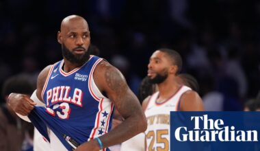 LeBron James and new-look Sixers spoil Knicks’ title party as Pistons stun Celtics in NBA openers | NBA