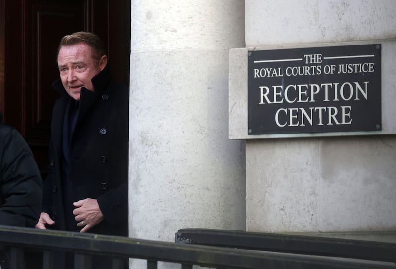 Michael Flatley attends a Court hearing at Belfast High Court on Wednesday.
PICTURE: COLM LENAGHAN