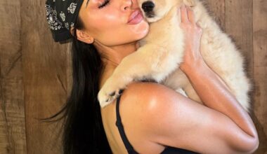 Kim Kardashian’s Daughter Cuddles With Lewis Hamilton-Gifted Puppy Halo