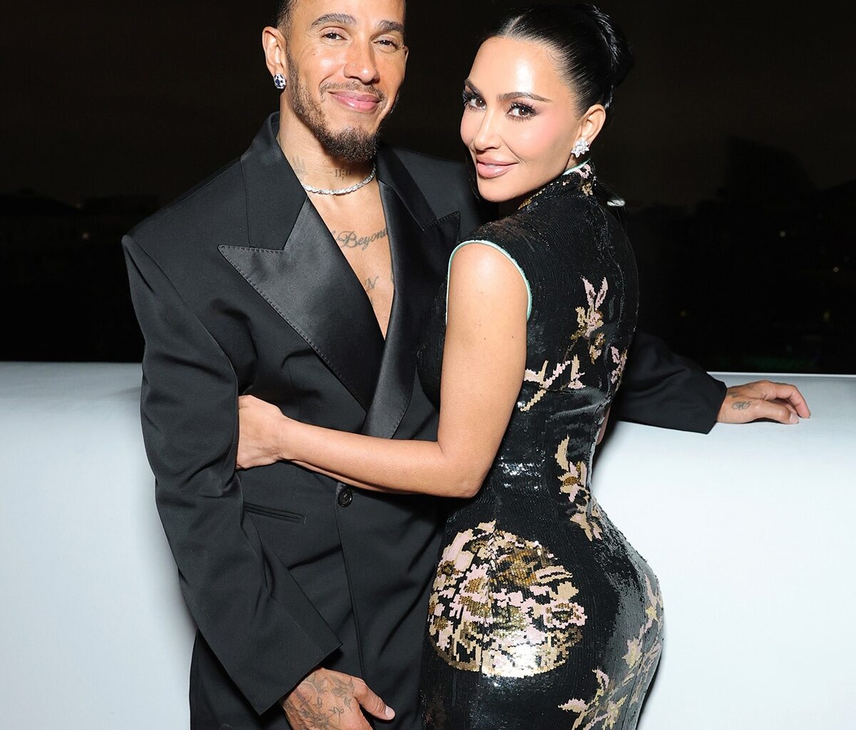 Lewis Hamilton Reveals He Got Kim Kardashian's 4 Kids a Dog