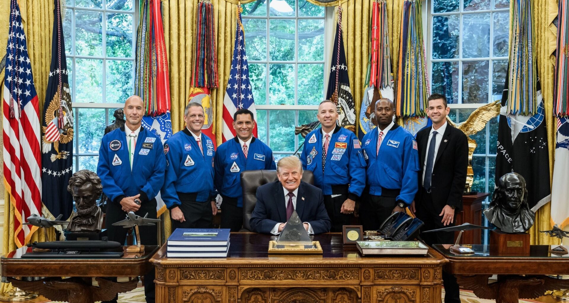 See NASA's Artemis III astronauts meet Trump at the White House as they train for a critical 2027 moon lander test flight (photos)