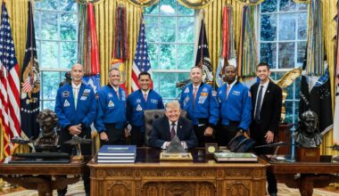 See NASA's Artemis III astronauts meet Trump at the White House as they train for a critical 2027 moon lander test flight (photos)