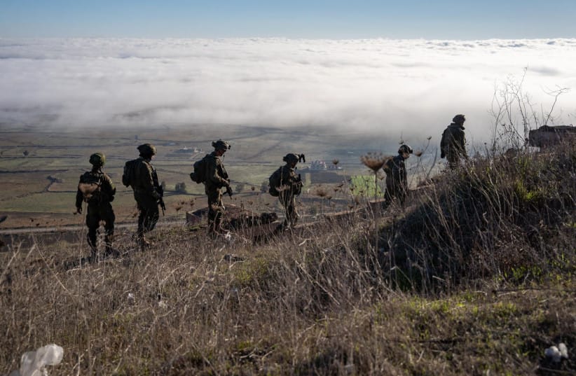 IDF operates in the buffer zone between Israel and Syria on December 13, 2024.