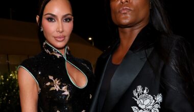 Kim Kardashian Wears Elizabeth Taylor’s Necklace as Law Roach Birthday Gift