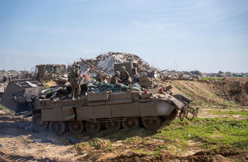 IDF soldiers operate in the Khan Yunis area of the Gaza Strip, February 1, 2026.