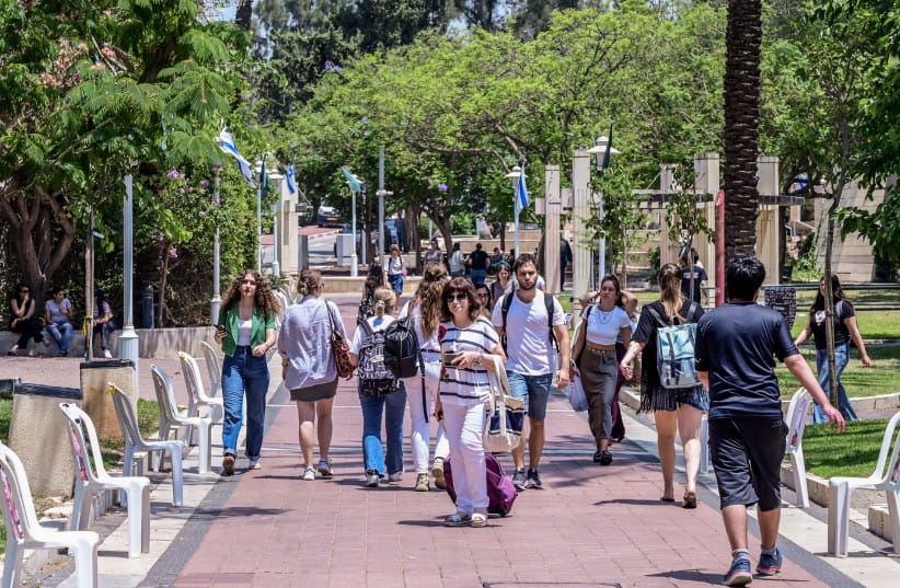 Students attending Bar-Ilan university in Ramat Gan.