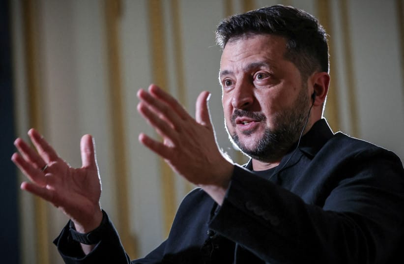 Ukraine's President Volodymyr Zelensky speaks during an interview with Reuters, amid Russia's attack on Ukraine, in Kyiv, Ukraine, October 2, 2026