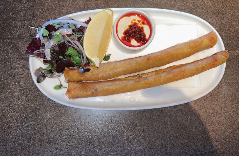 One of our starters at Benny Hadayag was a cigar dish filled with chopped fish, which we were told was sea bass.