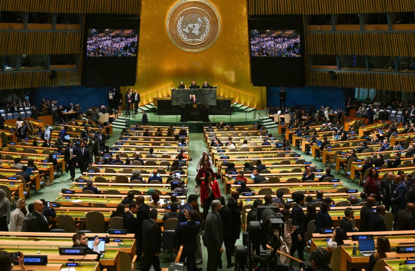 Delegates from several countries leave the room as Prime Minister of Israel Benjamin Netanyahu arrives to speak during the 81st session of the United Nations (U.N.) General Assembly at U.N. Headquarters on September 24, 2026 in New York City.