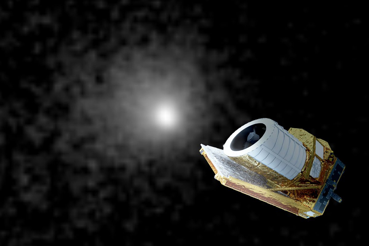Image of comet C/2026 S1 (Euclid) alongside an artist