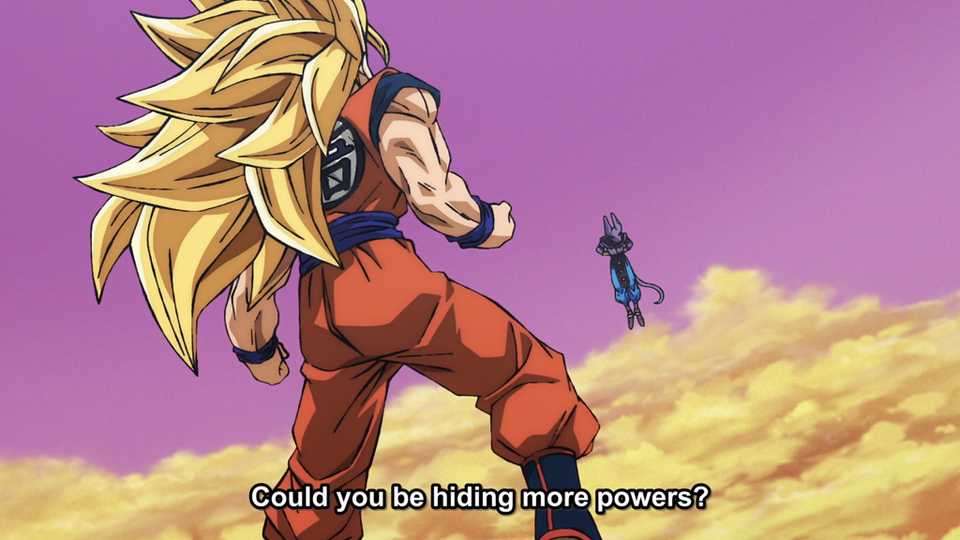 Beerus questions Goku's powers in Dragon Ball Super: Beerus Episode 2