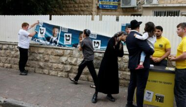 Kippot With Pictures of Rabbis, a Willow Branch for Every Voter: Election Day in the Ultra-Orthodox Street