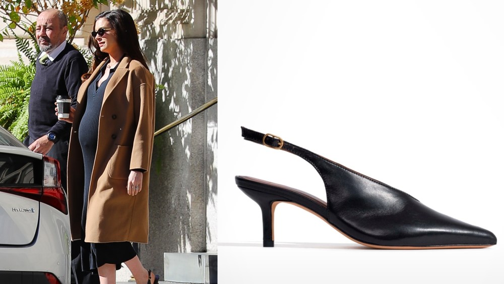 Anne Hathaway stepped out in Anonymous Copenhagen pumps in New York City.