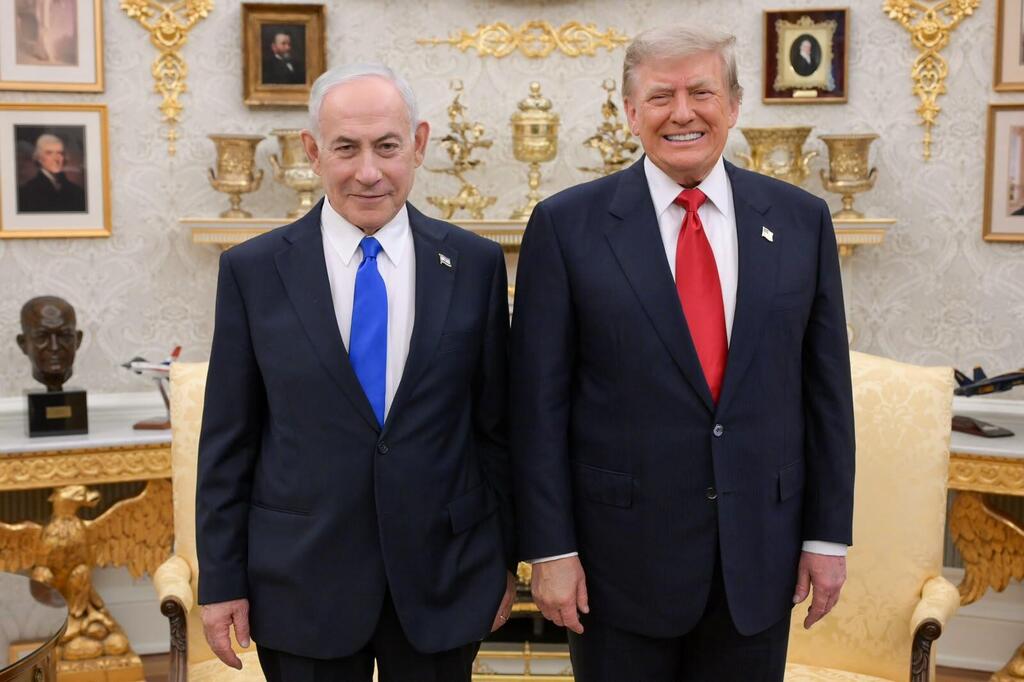 Prime Minister Benjamin Netanyahu meets US President Donald Trump at the White House (Photo: GPO) ראש הממשלה בנימין נתניהו נפגש עם נשיא ארה"ב דונלד טראמפ בבית הלבן