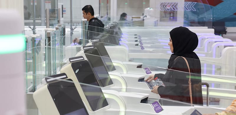 Passport control at Dubai Airport  credit: Reuters/Amr Alfiky