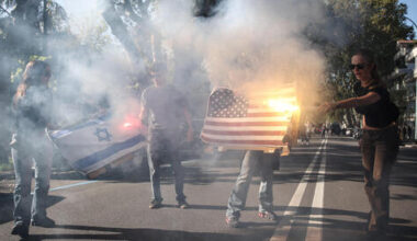 Protesters burn Israeli, US flags as student demonstrations sweep Italy