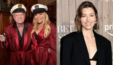 Crystal Harris, Hugh Hefner and Jessica Biel.