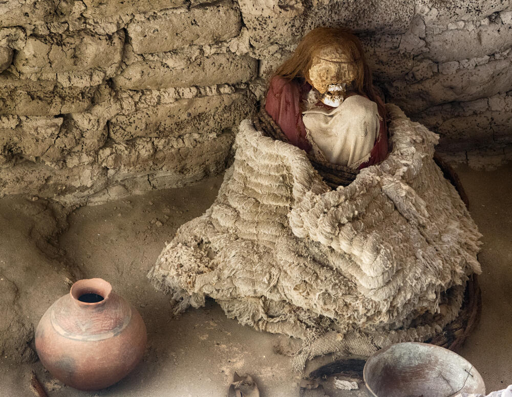 Mummy from Peru’s Nazca culture (Photo: Matthias Kestel/Shutterstock) מומיה מתקופת תרבות הנסקה בפרו