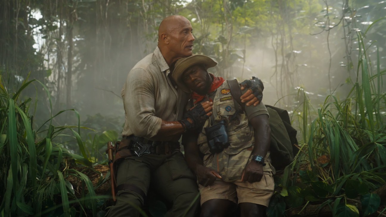 Dwayne Johnson and Kevin Hart in 'Jumanji: Open World' trailer