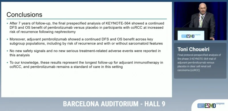KEYNOTE-564 at ESMO 2026: Final Analysis of Adjuvant Pembrolizumab in Clear Cell RCC 5 KEYNOTE-564 takeaway