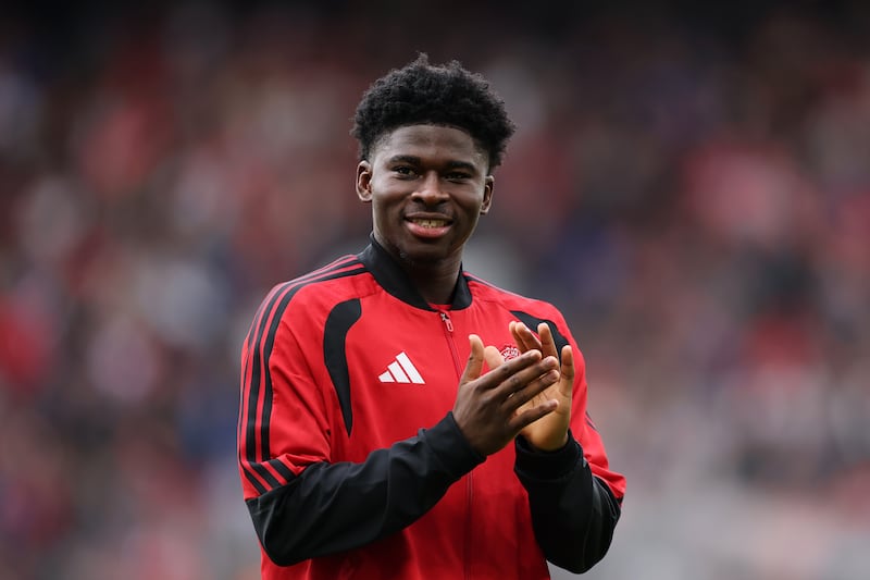 Carlos Baleba is poised to finally make his debut for Manchester United. Photograph: Dan Mullan/Getty Images