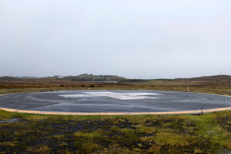 The helipad for emergencies on Inishbiggle