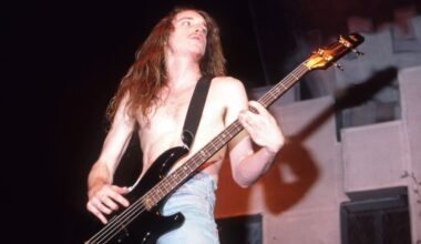 Cliff Burton onstage with Metallica in 1986