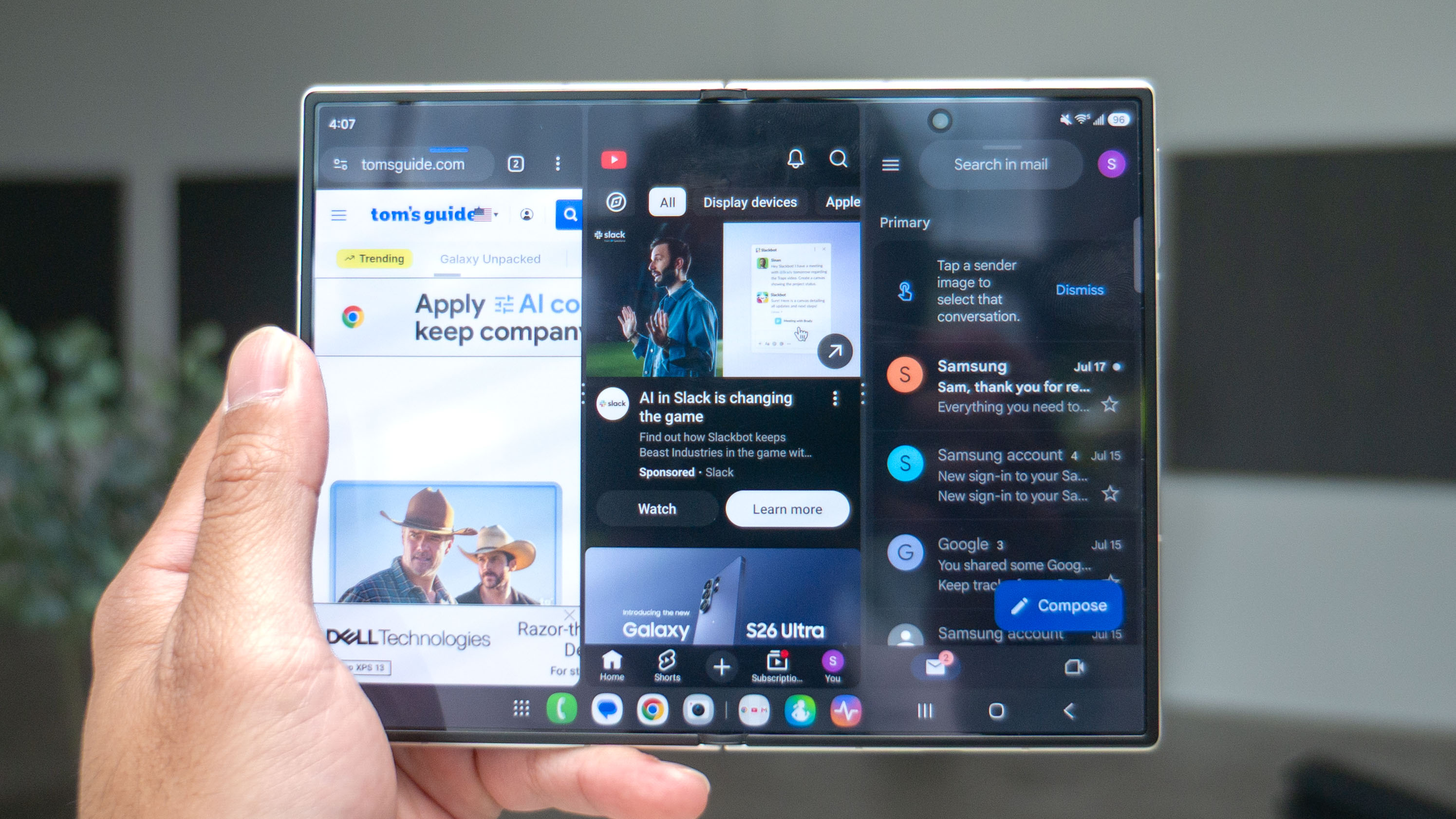 Galaxy Z Fold 8 shown in hand