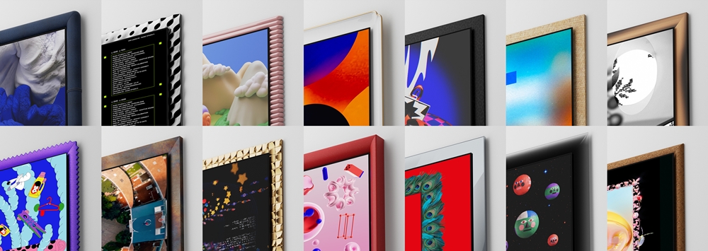 Artworks displayed on Samsung OLED TVs are complemented by custom-designed frames.