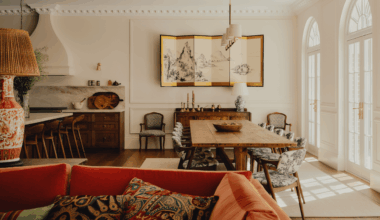 A Georgian-inspired Wimbledon Village new-build softened with antiques, pattern and calming colours