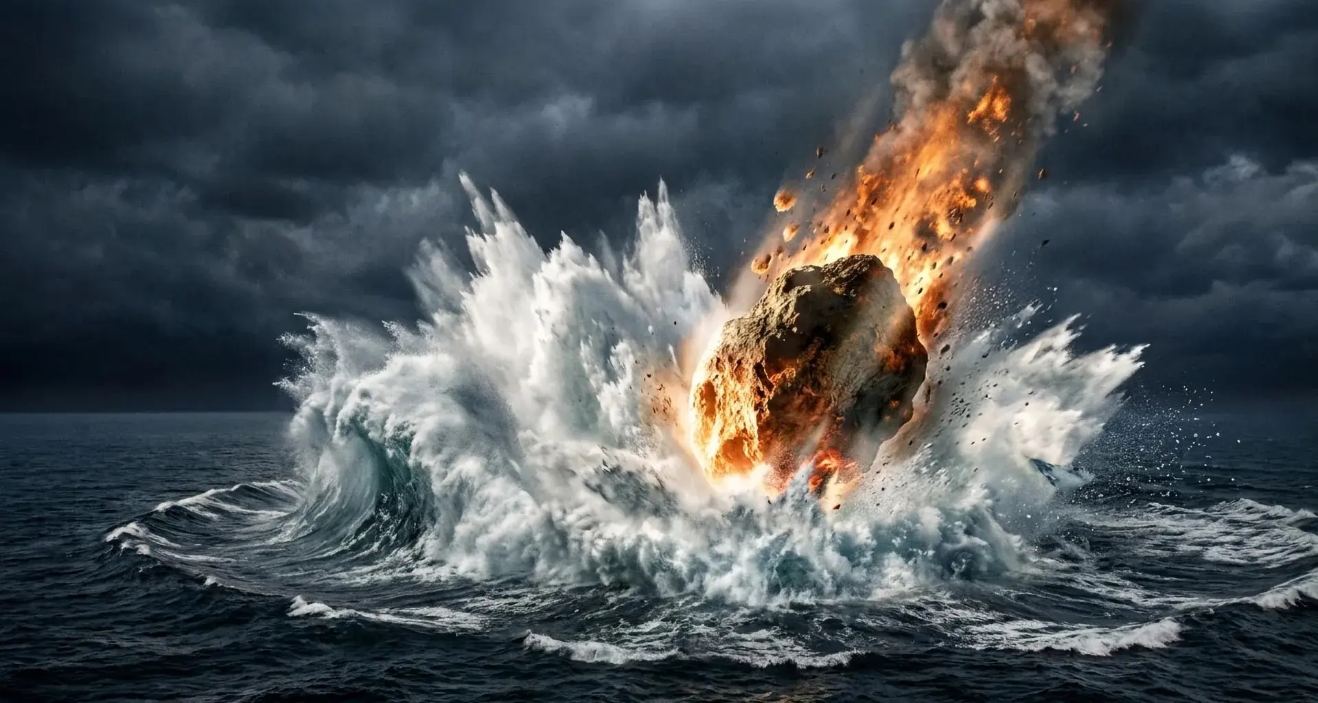 A massive asteroid slammed into the North Sea and unleashed a 330-foot tsunami