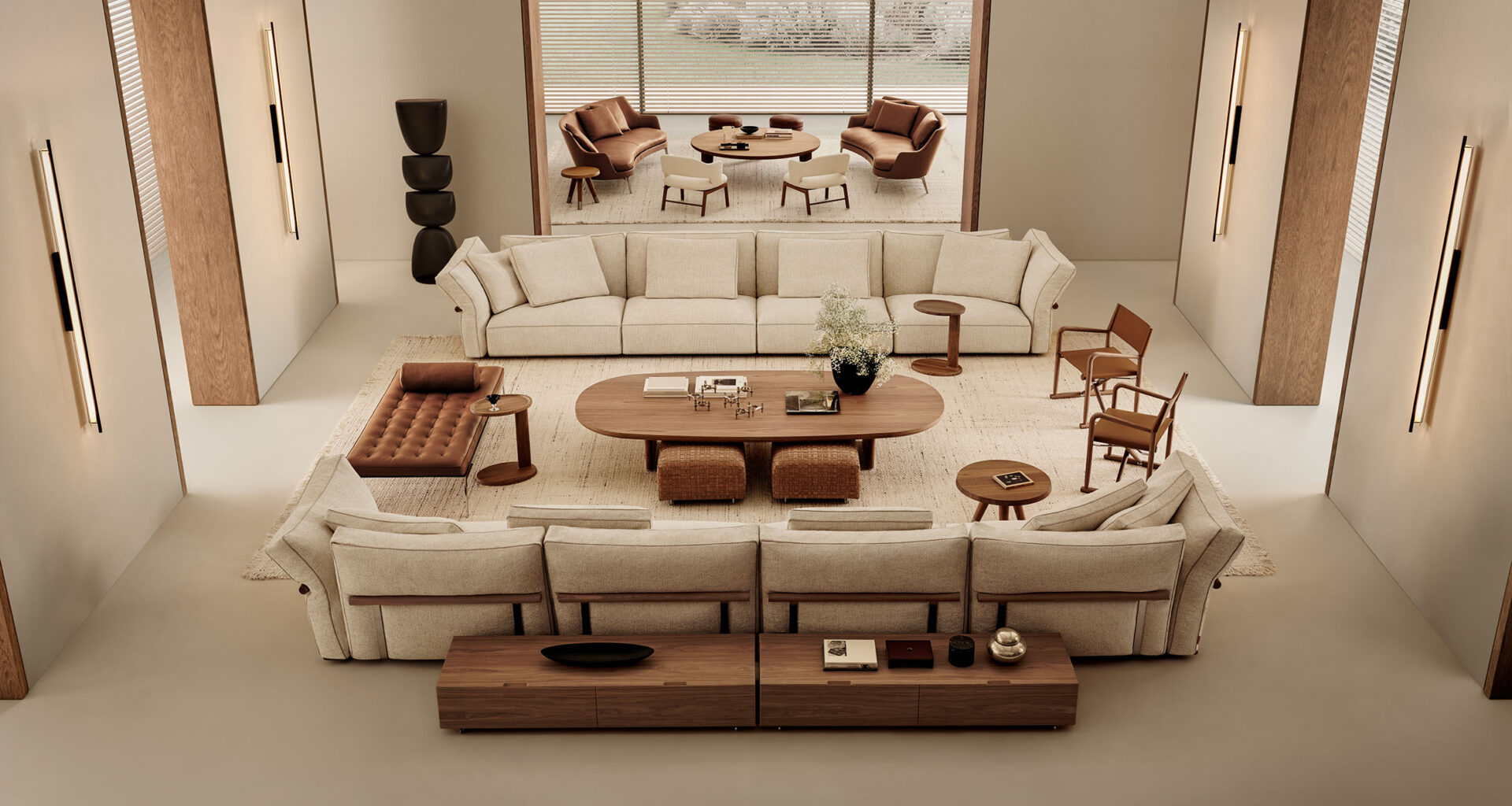 Camelot seating system by Antonio Citterio for Flexform