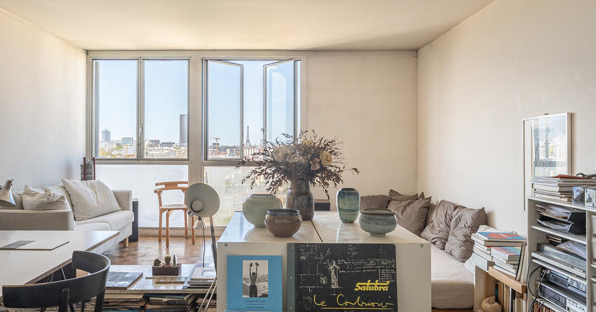charlotte perriand's built-in interiors survive inside 1960 paris tower