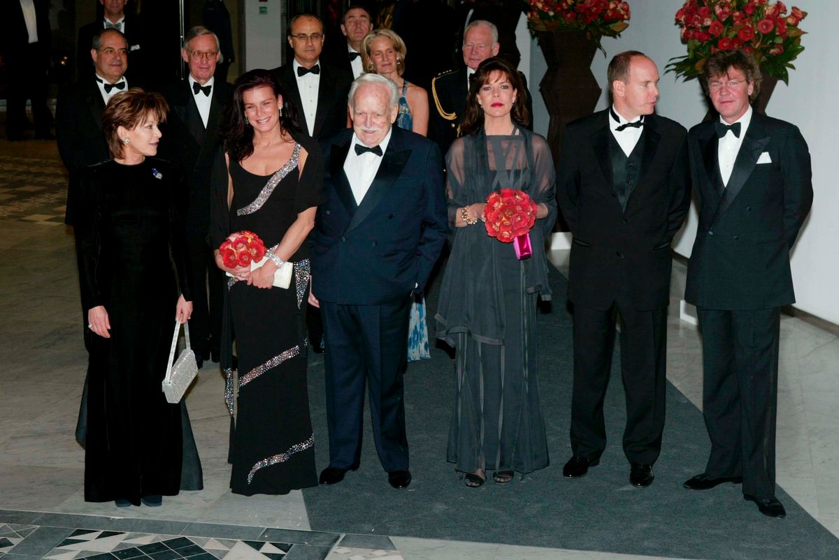 HRH Princess Stephanie of Monaco, HRH Prince Rainier of Monaco, HRH Princess Caroline of Hanover and HSH of Monaco, HSH Prince Albert of Monaco, HRH Ernst August of Hanover. 