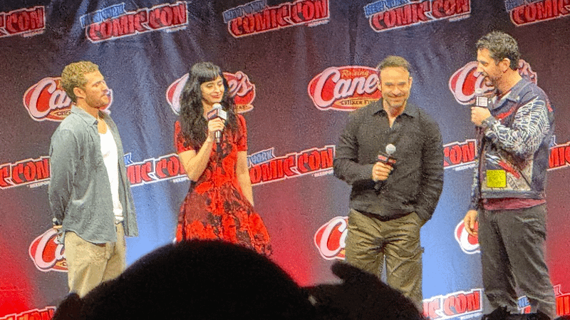 The Defenders on-stage.