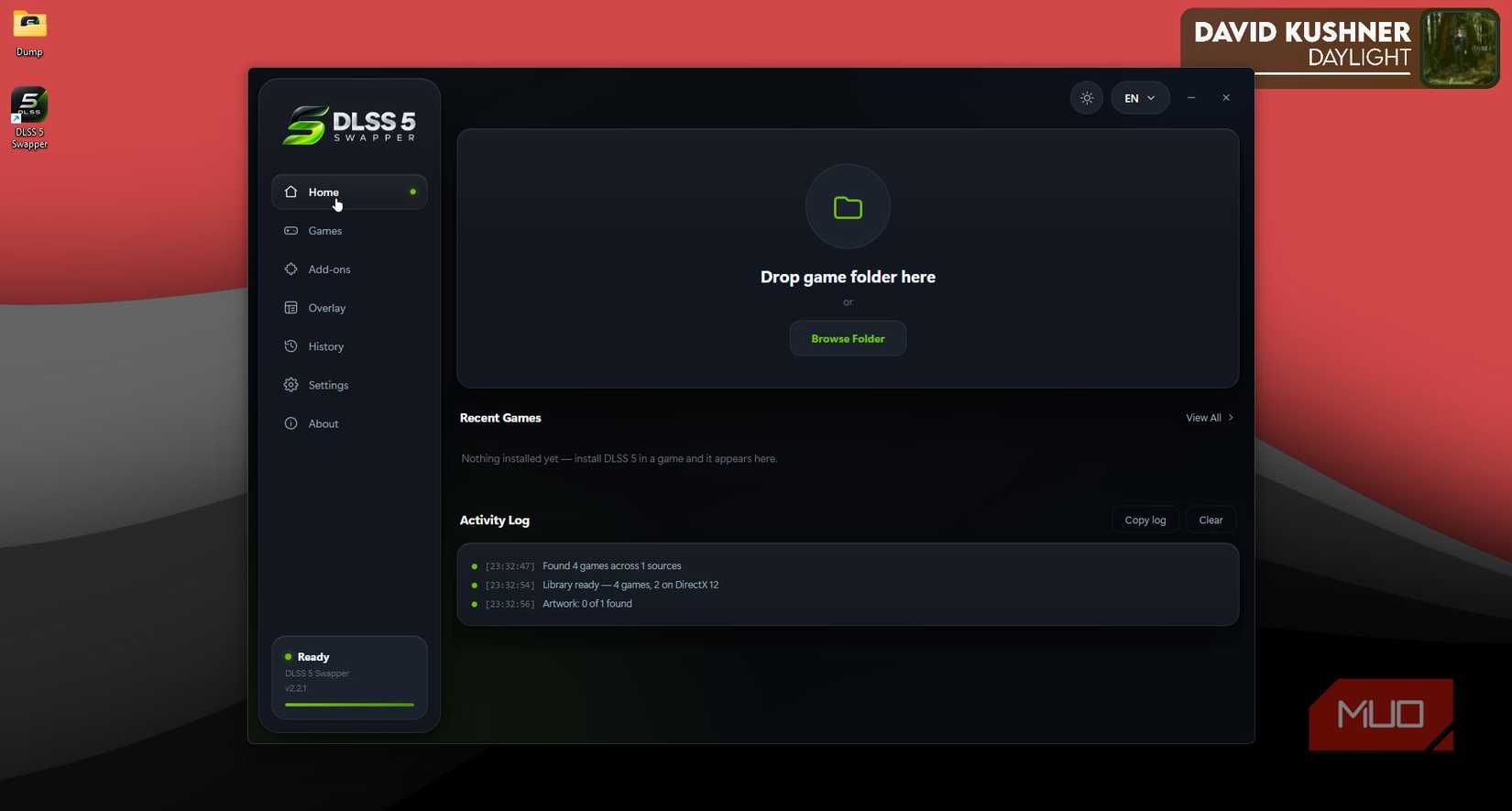 DLSS5-Swapper home page.