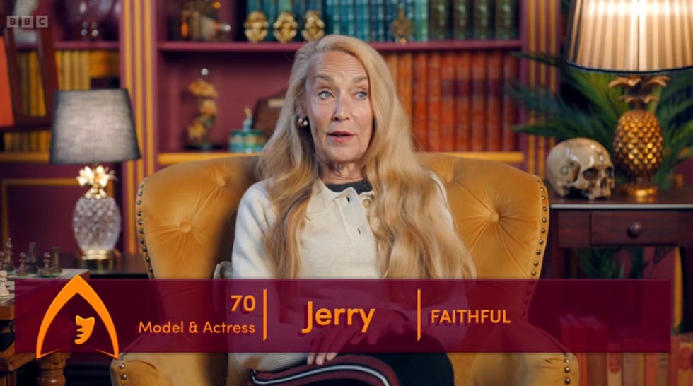 celebrity traitors, jerry hall celebrity traitors, jerry hall