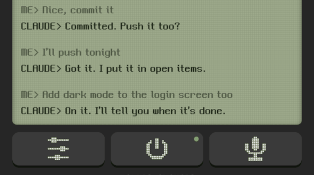A Walkie Talkie Interface For Claude