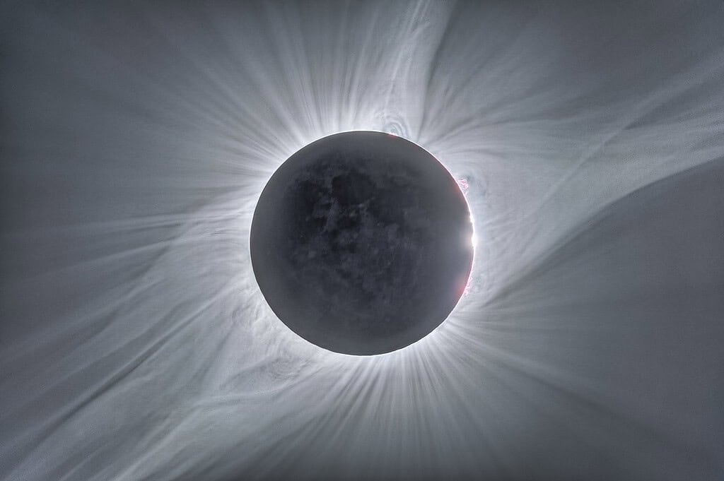 Composite photo of a solar eclipse.