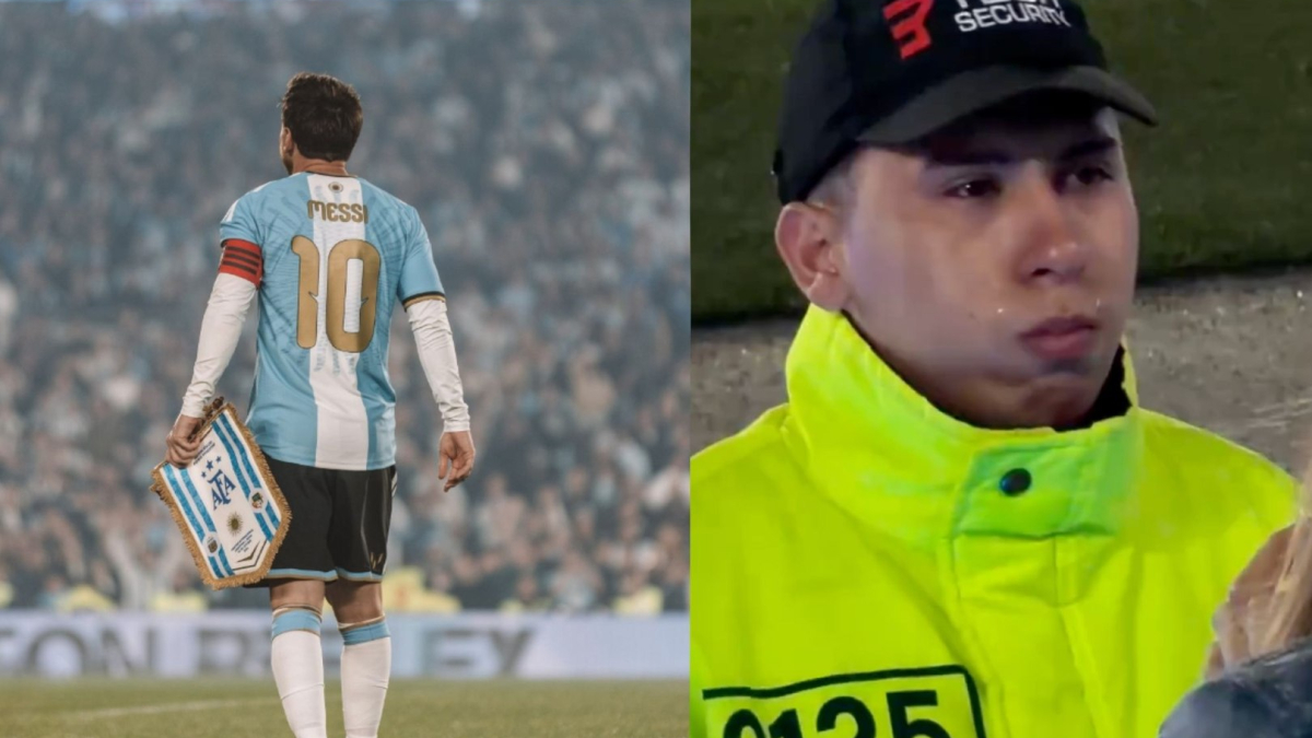 Lionel Messi’s farewell moves security guard to tears as he keeps his eyes on the crowd