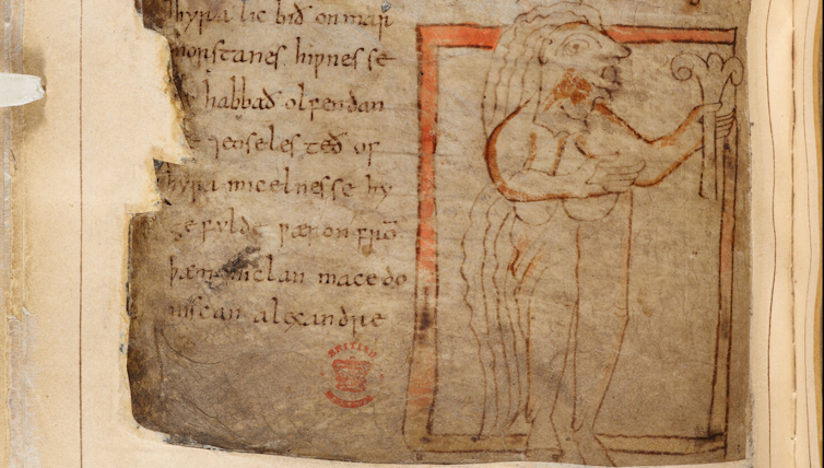 Half woman, half boar.