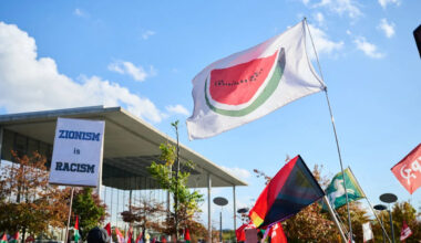 Thousands rally for Palestinians outside German Chancellery