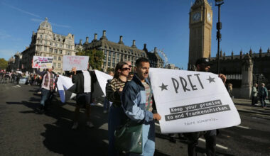 In the UK, Pret faces a 100,000-signature protest after pushing its 'frankenchicken' pledge to 2032