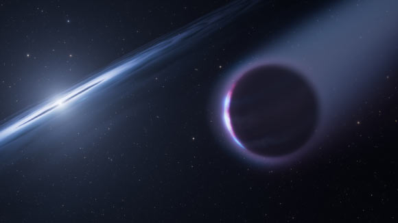An artist’s impression of the planet HS 0209+0832b. Image credit: NASA / ESA / Leah Hustak, STScI.