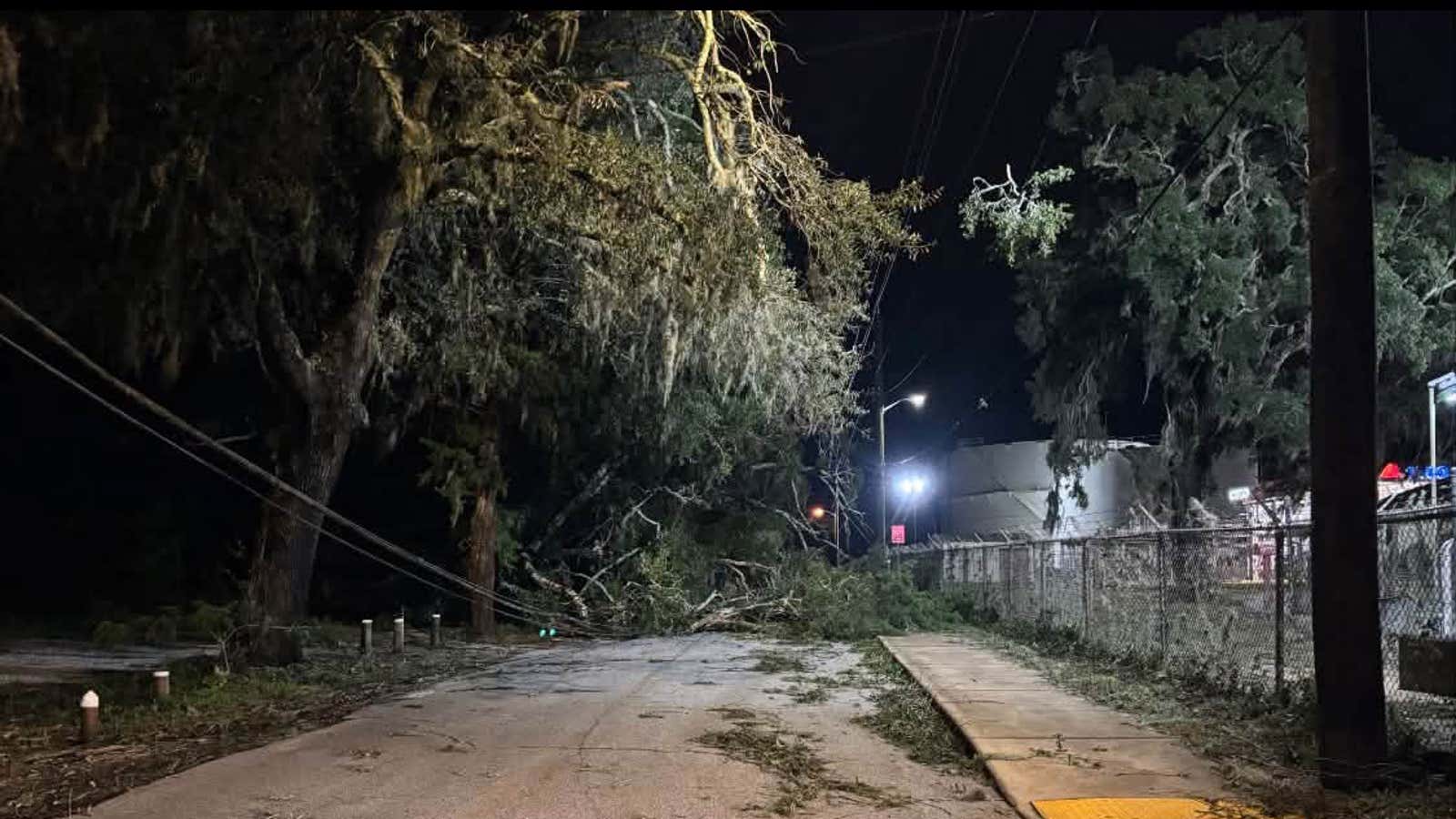 Images of storm damage from Hurricane Isaias near Destin, Florida.